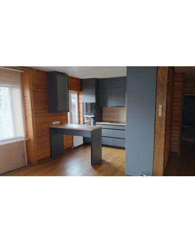 Кухня серая