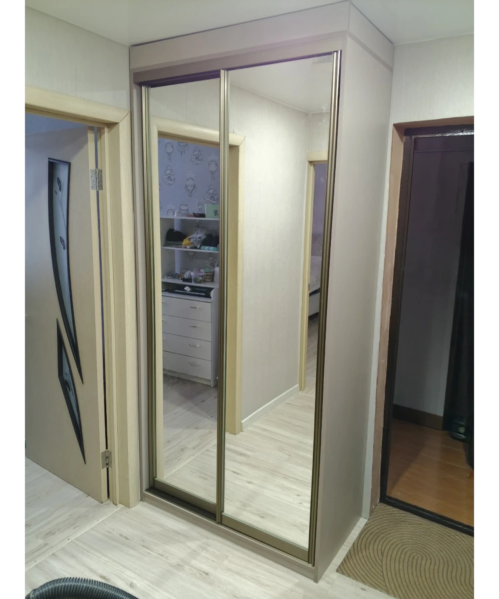 Шкаф-купе с зеркалом.