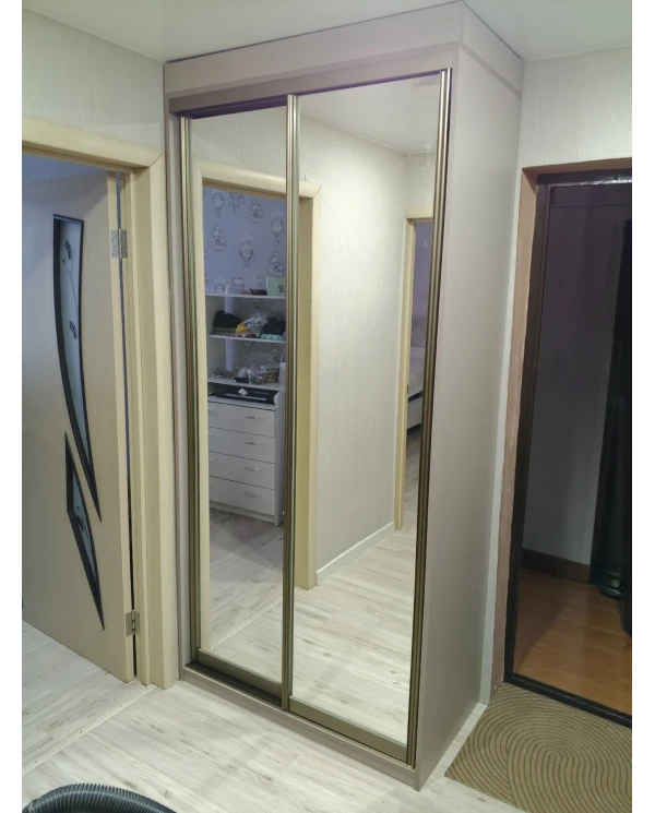 Шкаф-купе с зеркалом.