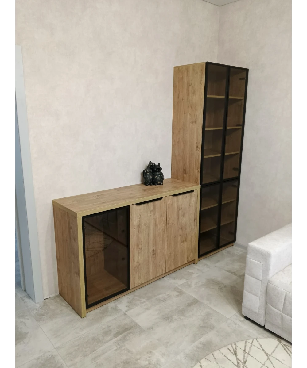 Витринный стелаж с комодом