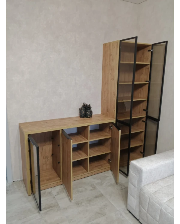 Витринный стелаж с комодом
